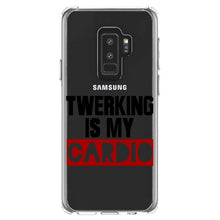 DistinctInk® Clear Shockproof Hybrid Case for Apple iPhone / Samsung Galaxy / Google Pixel - Twerking is My Cardio