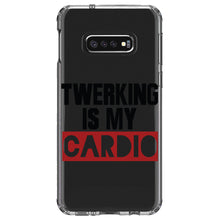 DistinctInk® Clear Shockproof Hybrid Case for Apple iPhone / Samsung Galaxy / Google Pixel - Twerking is My Cardio
