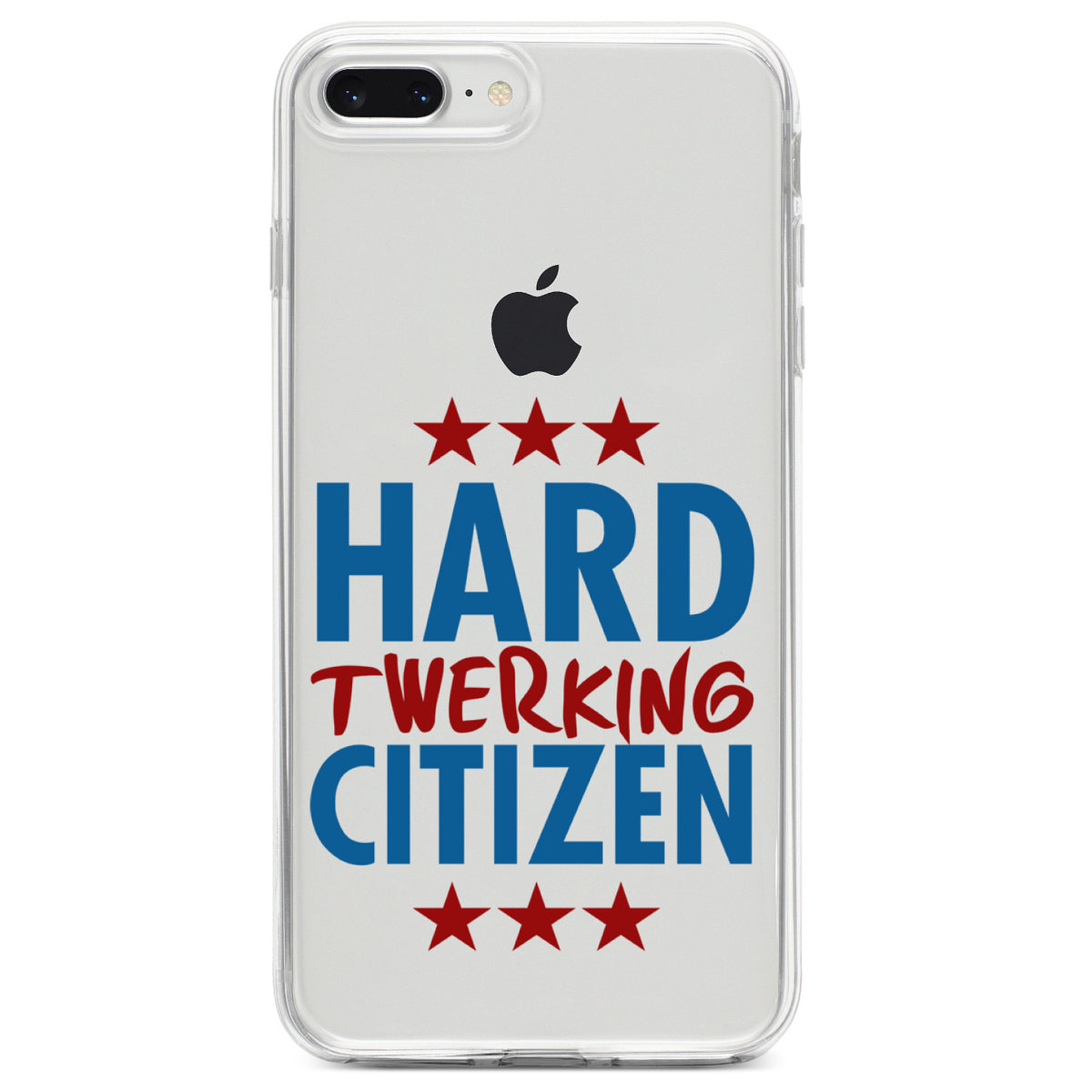 Hard Twerking Citizen Clear Shockproof iPhone Case, view 6