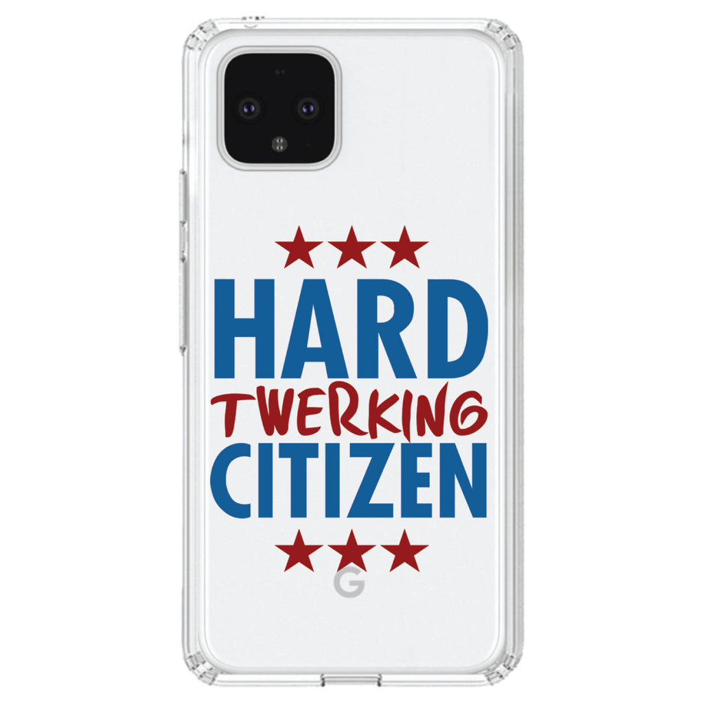 Hard Twerking Citizen Clear Shockproof iPhone Case, view 23