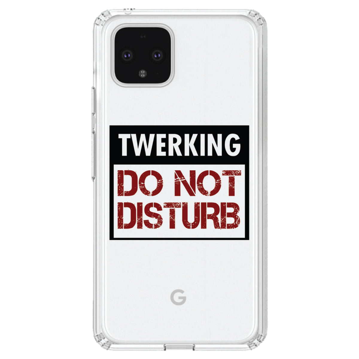 Twerking Do Not Disturb Clear Shockproof iPhone Case, view 24