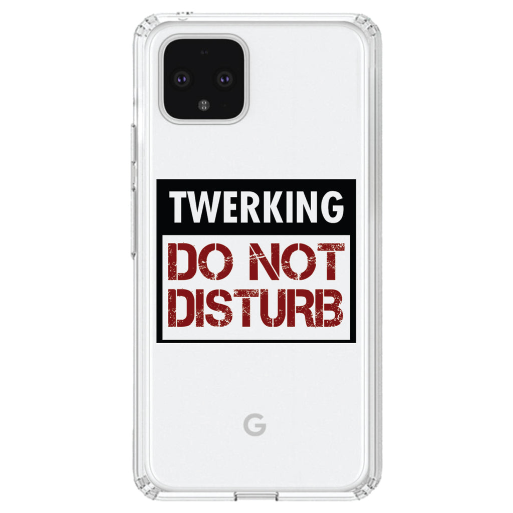 Twerking Do Not Disturb Clear Shockproof iPhone Case, view 23
