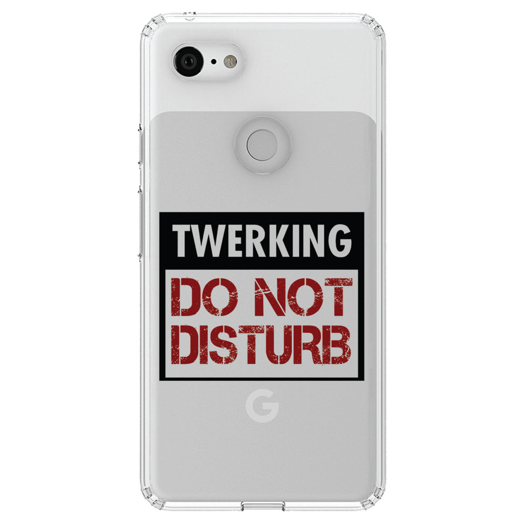 Twerking Do Not Disturb Clear Shockproof iPhone Case, view 22