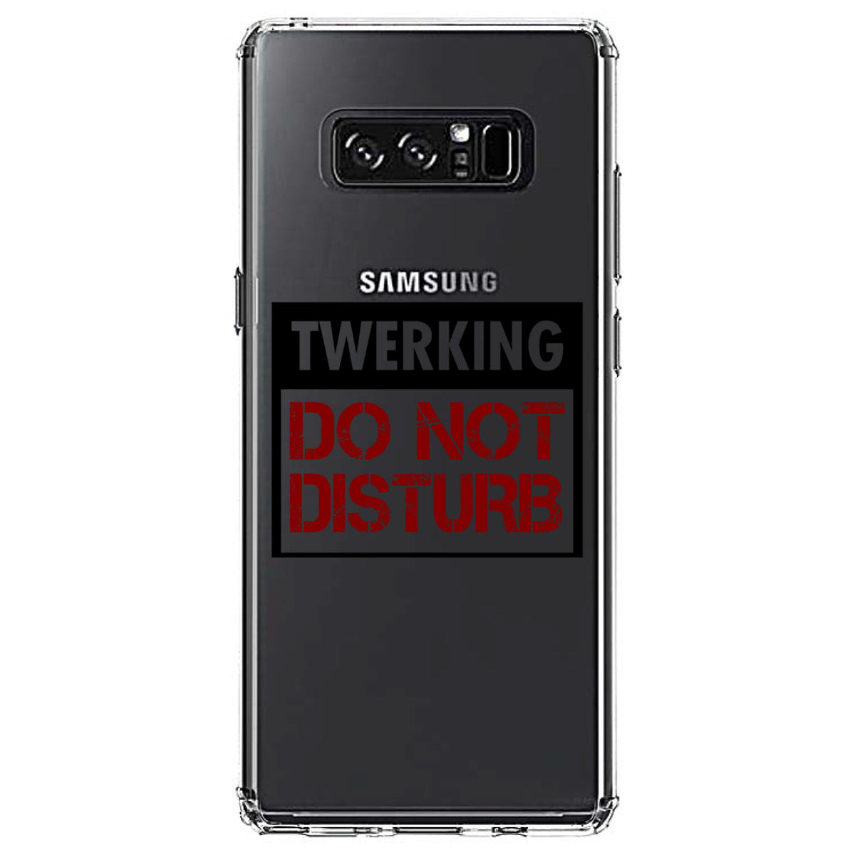 Twerking Do Not Disturb Clear Shockproof iPhone Case, view 12