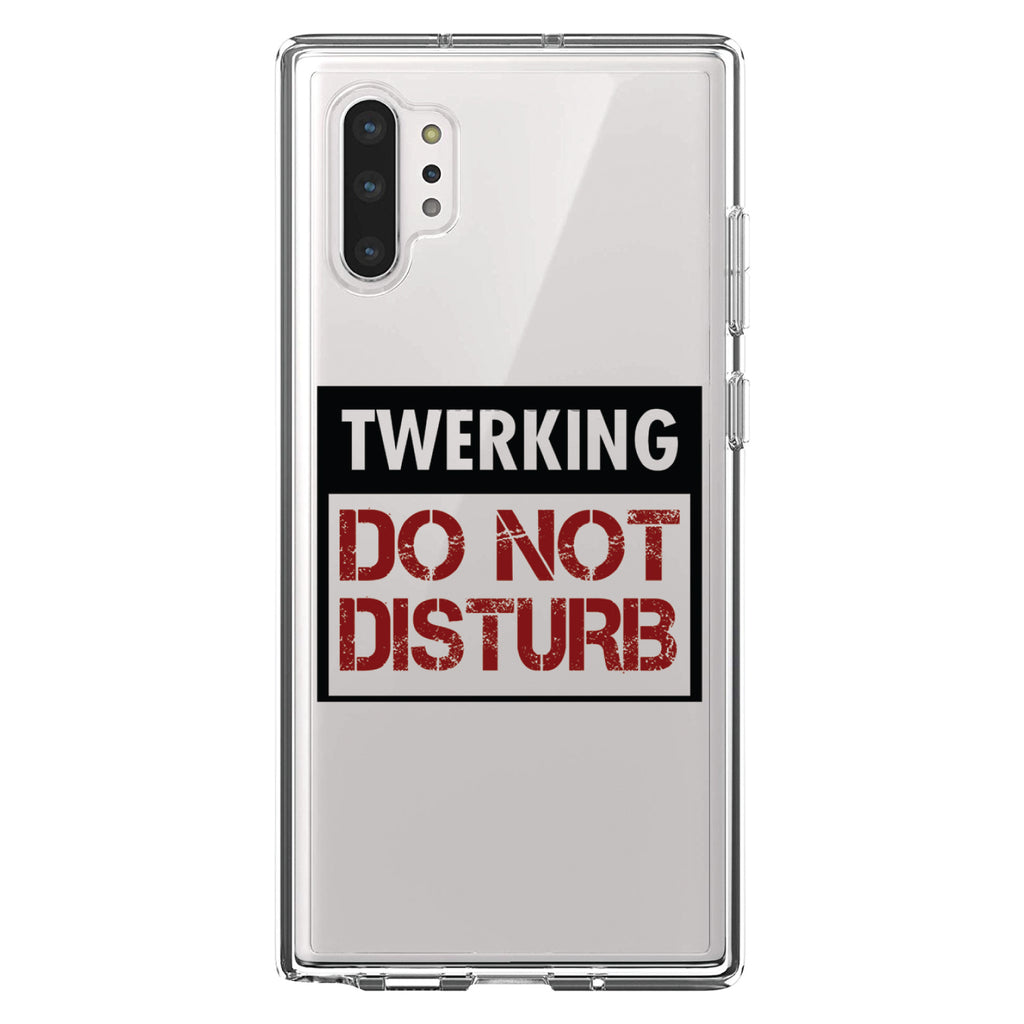 Twerking Do Not Disturb Clear Shockproof iPhone Case, view 10