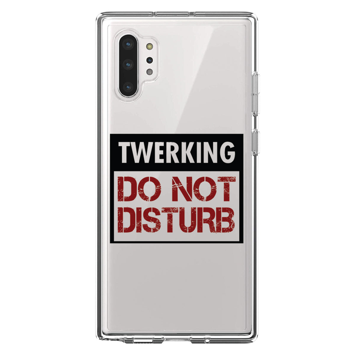 Twerking Do Not Disturb Clear Shockproof iPhone Case, view 10