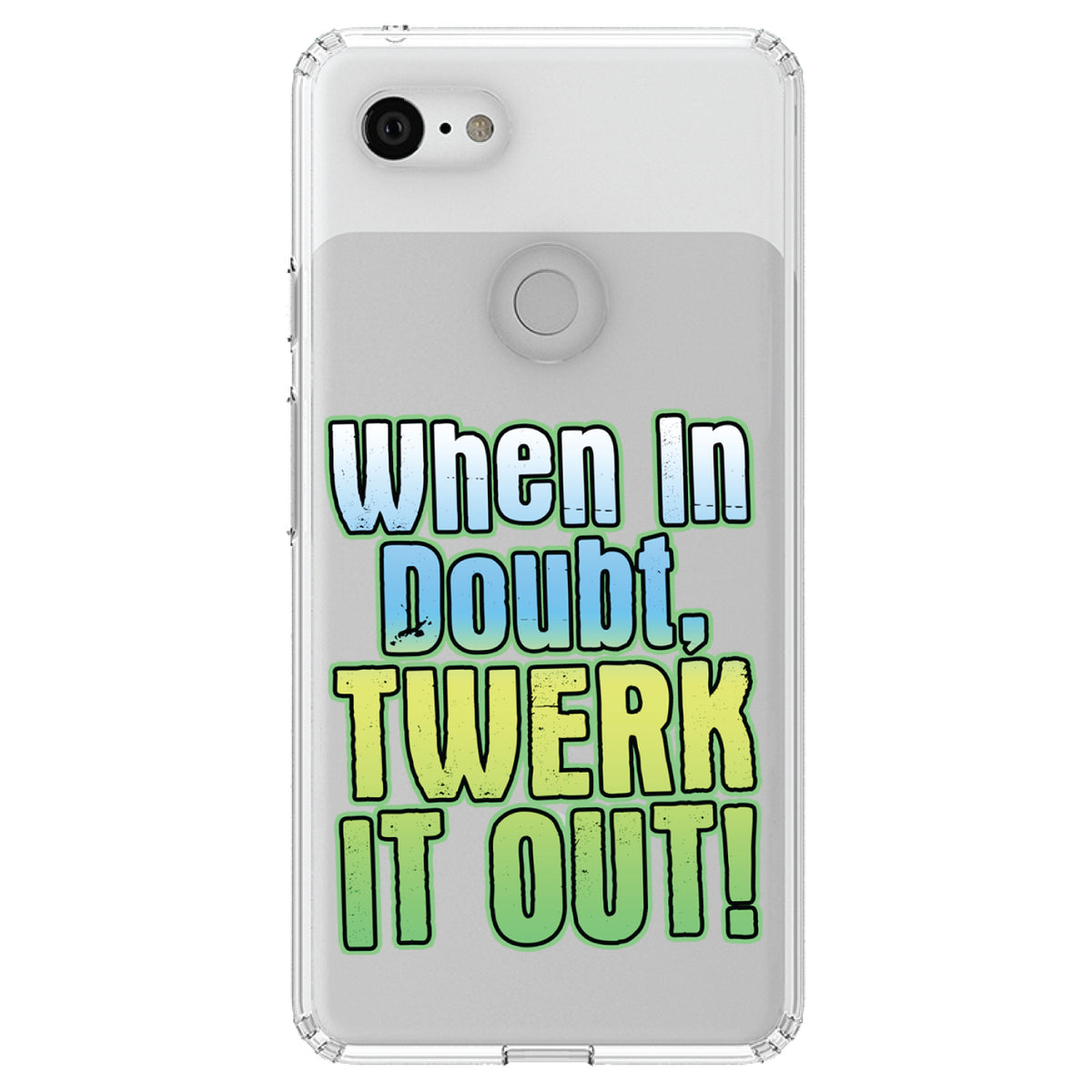 When in Doubt Twerk it Out Clear Shockproof iPhone Case, view 21