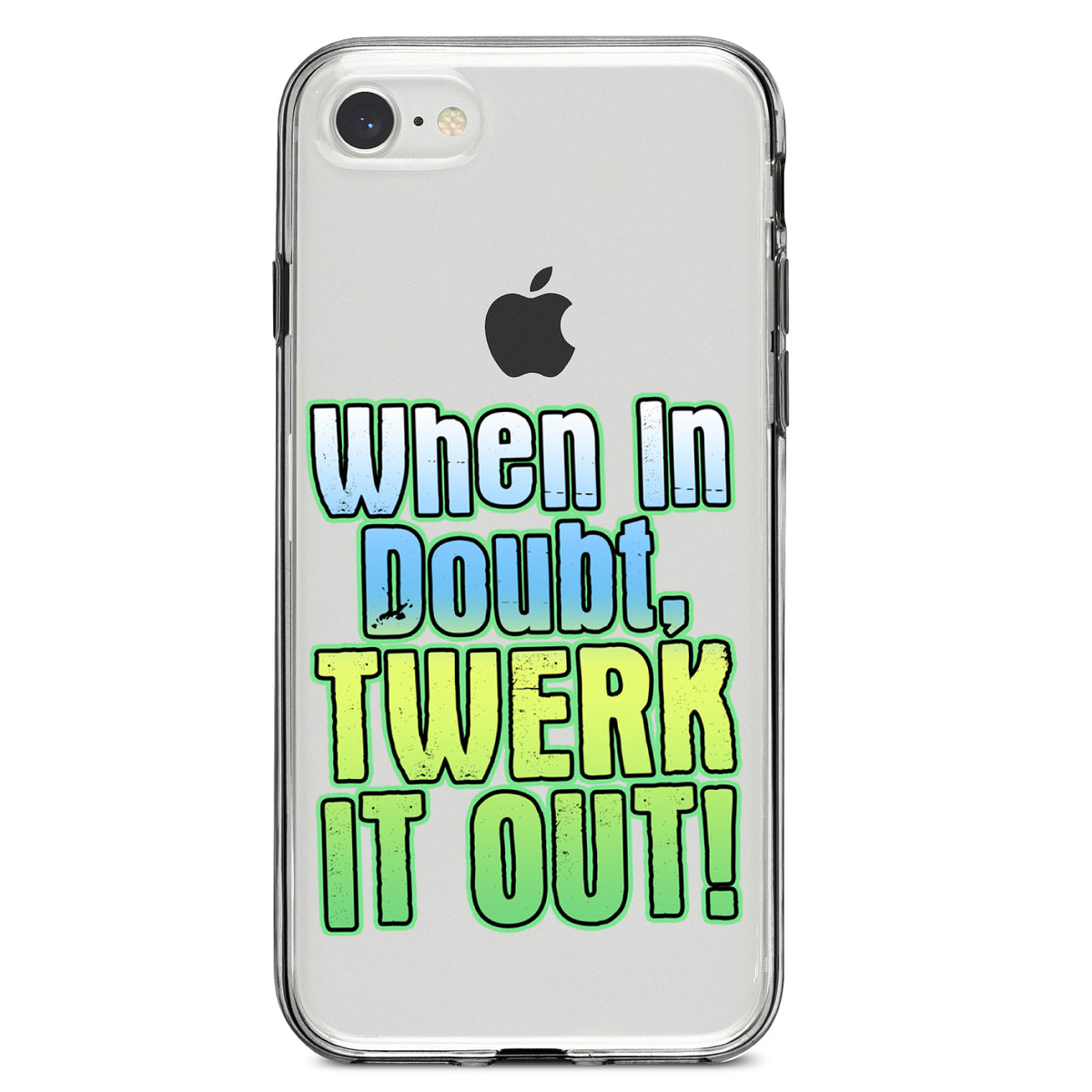 When in Doubt Twerk it Out Clear Shockproof iPhone Case, view 5