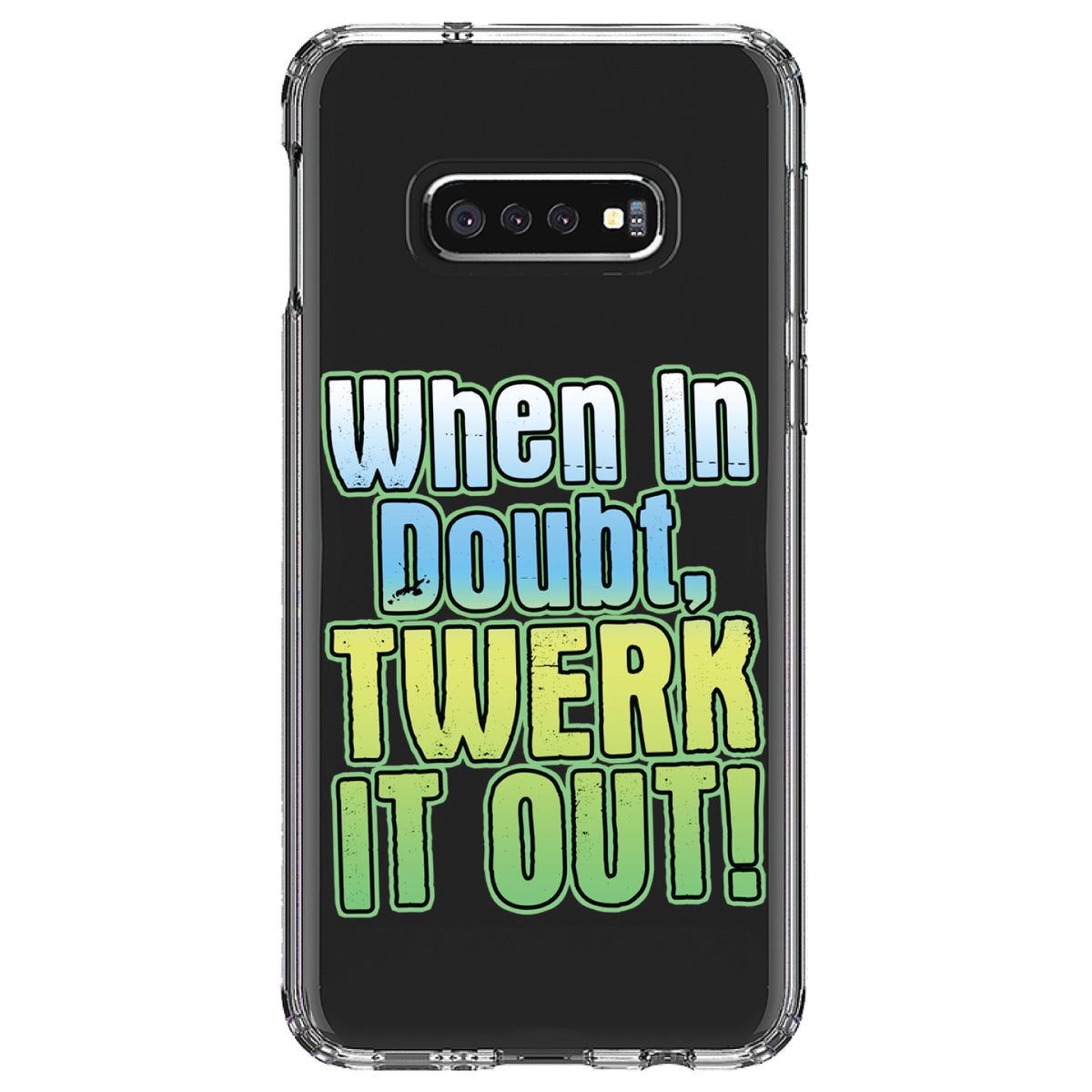 When in Doubt Twerk it Out Clear Shockproof iPhone Case, view 18