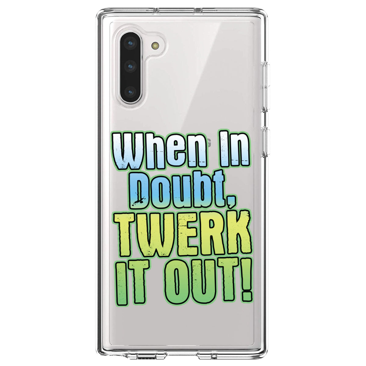 When in Doubt Twerk it Out Clear Shockproof iPhone Case, view 9