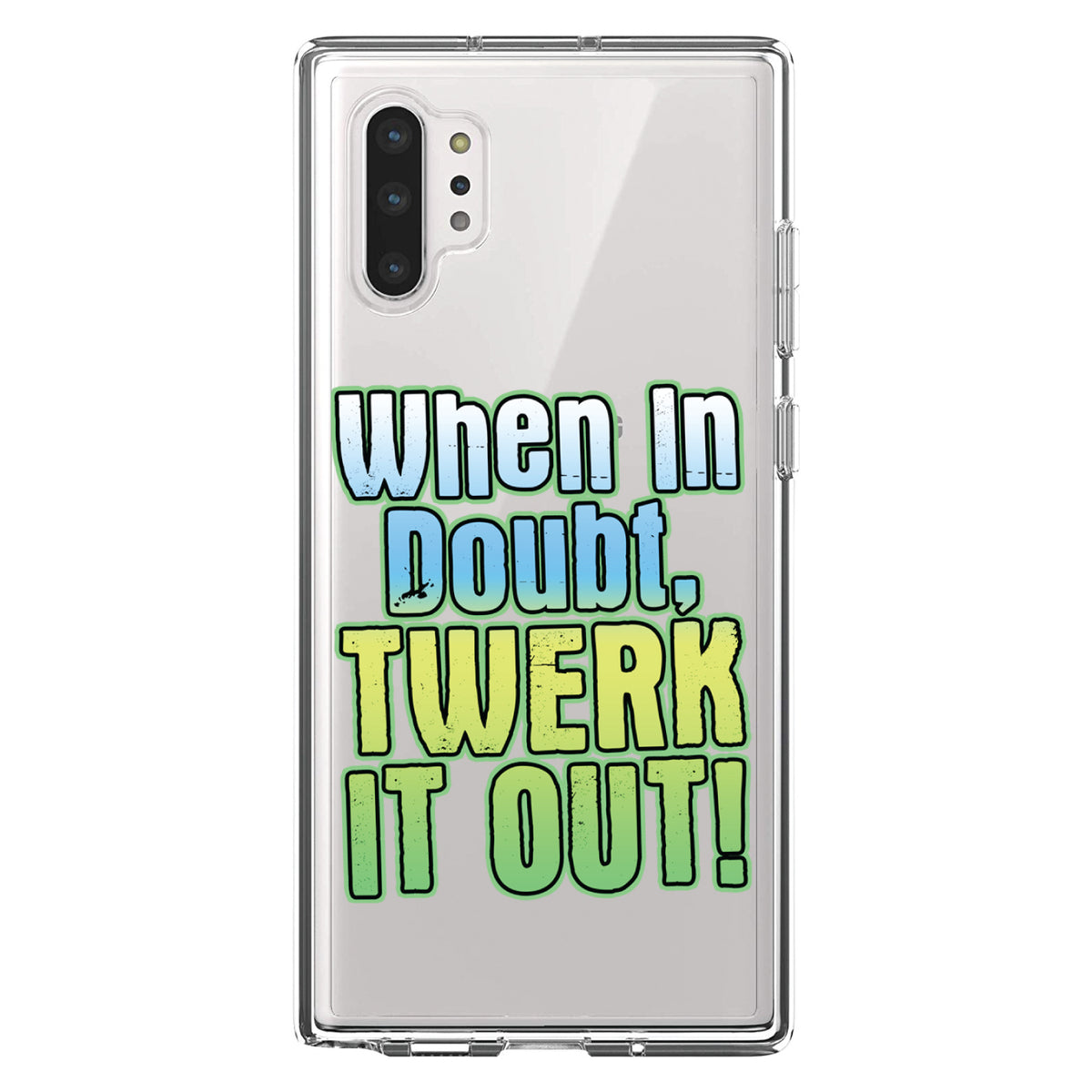 When in Doubt Twerk it Out Clear Shockproof iPhone Case, view 10