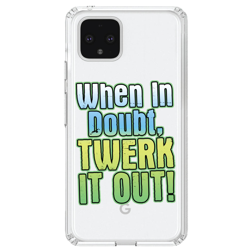 When in Doubt Twerk it Out Clear Shockproof iPhone Case, view 24