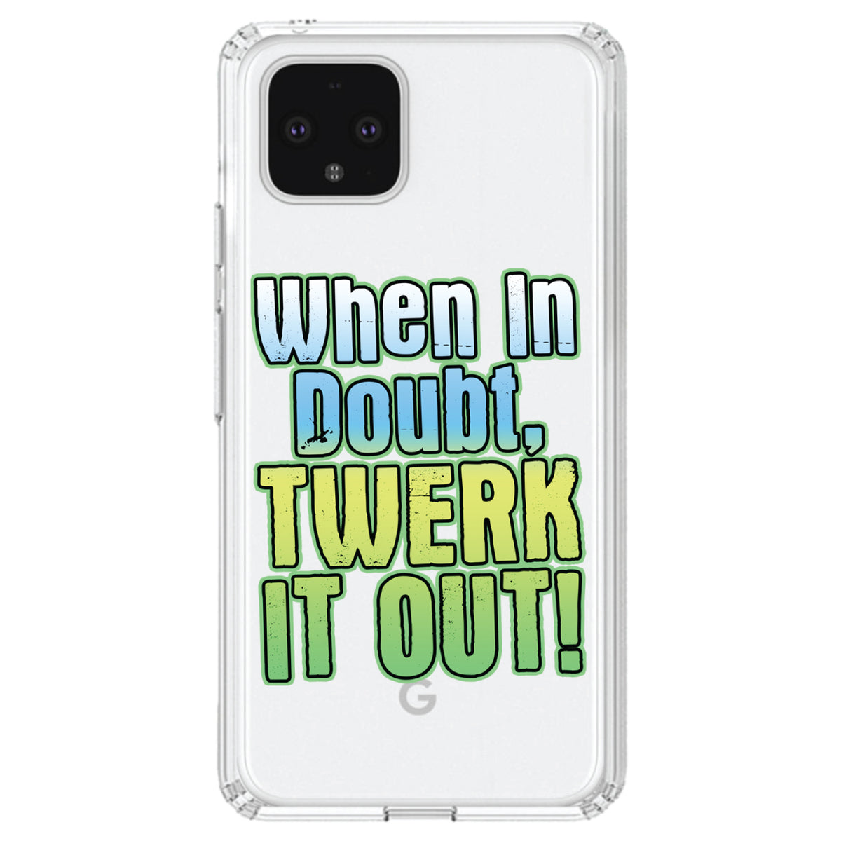 When in Doubt Twerk it Out Clear Shockproof iPhone Case, view 24