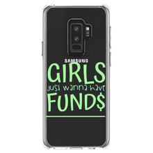 DistinctInk® Clear Shockproof Hybrid Case for Apple iPhone / Samsung Galaxy / Google Pixel - Girls Just Wanna Have Fund $