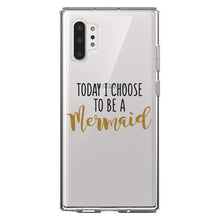 DistinctInk® Clear Shockproof Hybrid Case for Apple iPhone / Samsung Galaxy / Google Pixel - Today I Choose to be a Mermaid