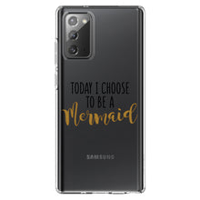 DistinctInk® Clear Shockproof Hybrid Case for Apple iPhone / Samsung Galaxy / Google Pixel - Today I Choose to be a Mermaid