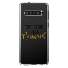 DistinctInk® Clear Shockproof Hybrid Case for Apple iPhone / Samsung Galaxy / Google Pixel - Today I Choose to be a Mermaid