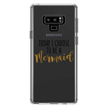DistinctInk® Clear Shockproof Hybrid Case for Apple iPhone / Samsung Galaxy / Google Pixel - Today I Choose to be a Mermaid