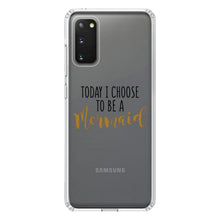 DistinctInk® Clear Shockproof Hybrid Case for Apple iPhone / Samsung Galaxy / Google Pixel - Today I Choose to be a Mermaid