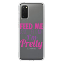 DistinctInk® Clear Shockproof Hybrid Case for Apple iPhone / Samsung Galaxy / Google Pixel - Feed Me and Tell Me I'm Pretty