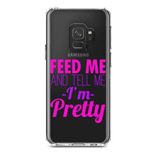 DistinctInk® Clear Shockproof Hybrid Case for Apple iPhone / Samsung Galaxy / Google Pixel - Feed Me and Tell Me I'm Pretty