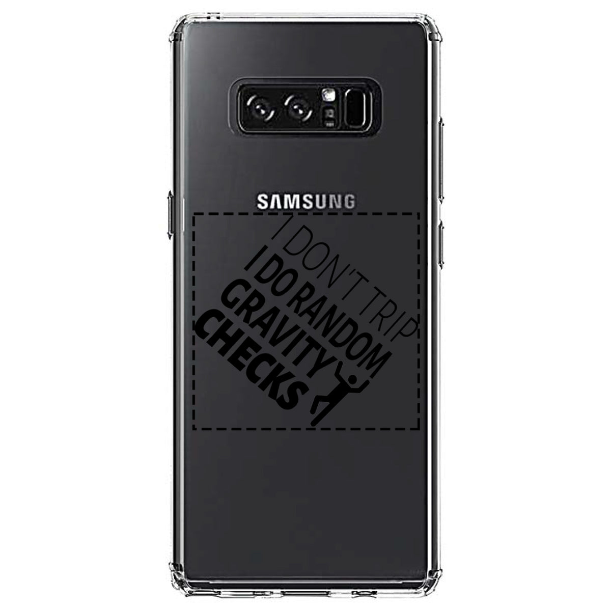 I Don't Trip I Do Random Gravity Checks Clear Shockproof iPhone Case, view 12