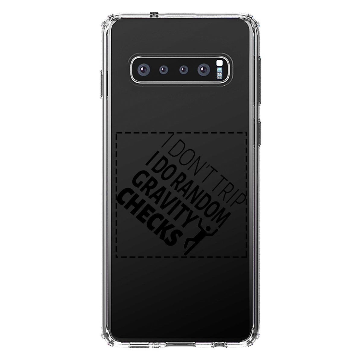 I Don't Trip I Do Random Gravity Checks Clear Shockproof iPhone Case, view 16