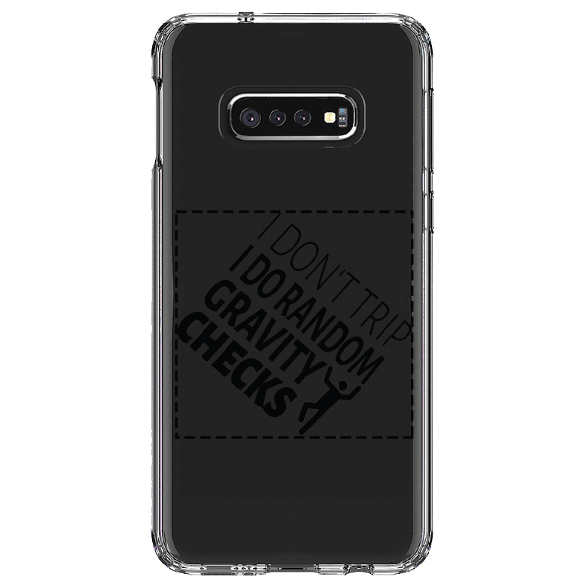 I Don't Trip I Do Random Gravity Checks Clear Shockproof iPhone Case, view 18