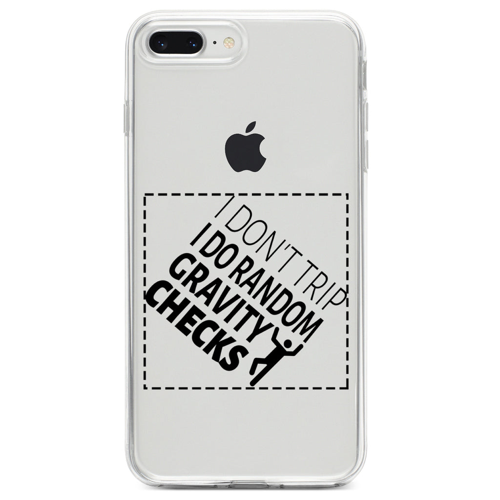 I Don't Trip I Do Random Gravity Checks Clear Shockproof iPhone Case, view 6