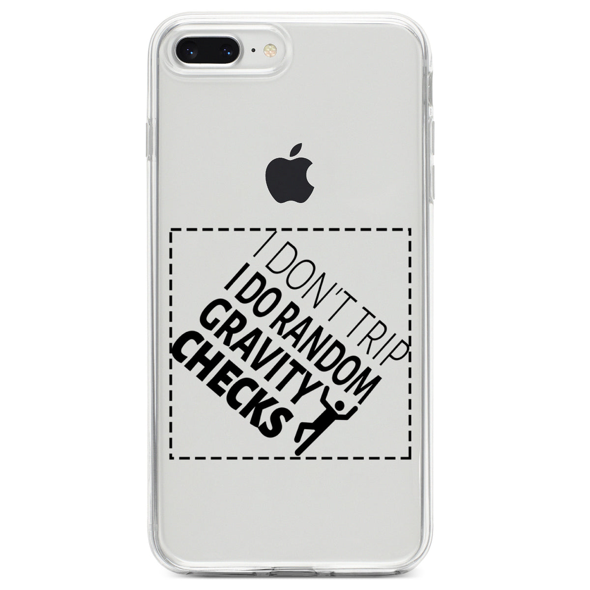 I Don't Trip I Do Random Gravity Checks Clear Shockproof iPhone Case, view 6