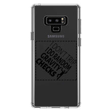 DistinctInk® Clear Shockproof Hybrid Case for Apple iPhone / Samsung Galaxy / Google Pixel - I Don't Trip I Do Random Gravity Checks