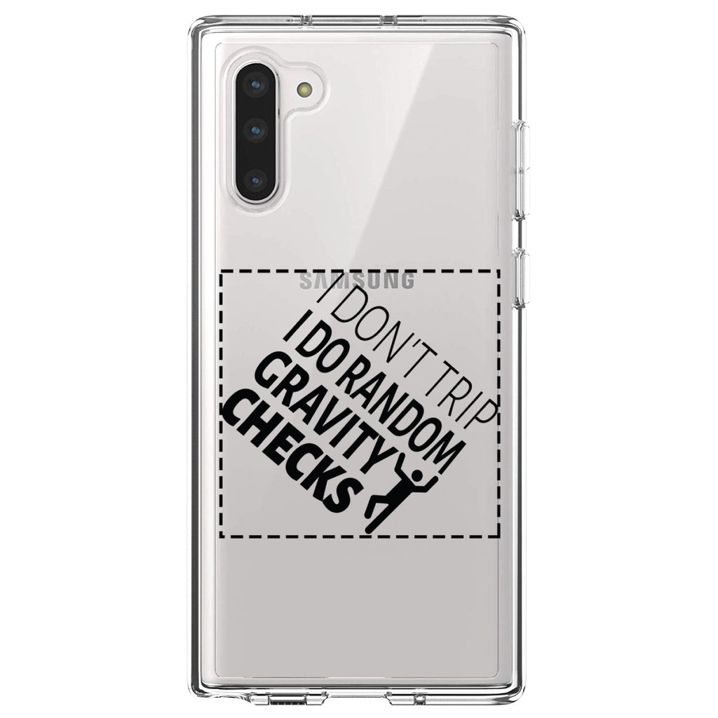 I Don't Trip I Do Random Gravity Checks Clear Shockproof iPhone Case, view 9