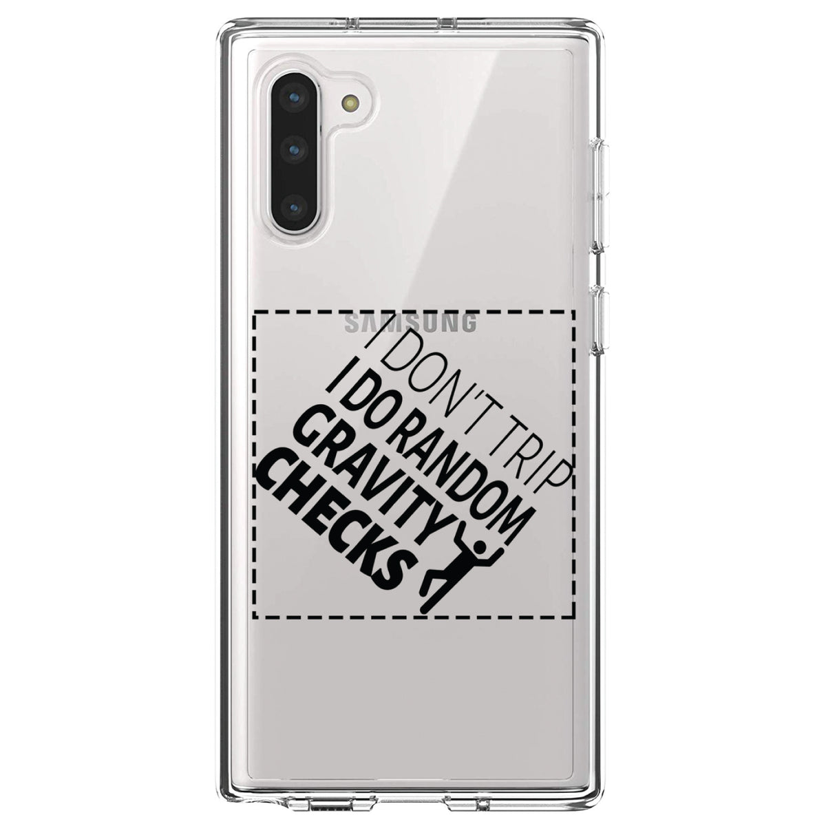 I Don't Trip I Do Random Gravity Checks Clear Shockproof iPhone Case, view 9