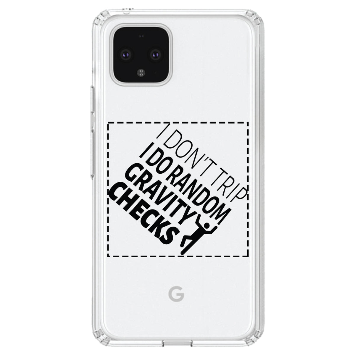 I Don't Trip I Do Random Gravity Checks Clear Shockproof iPhone Case, view 23