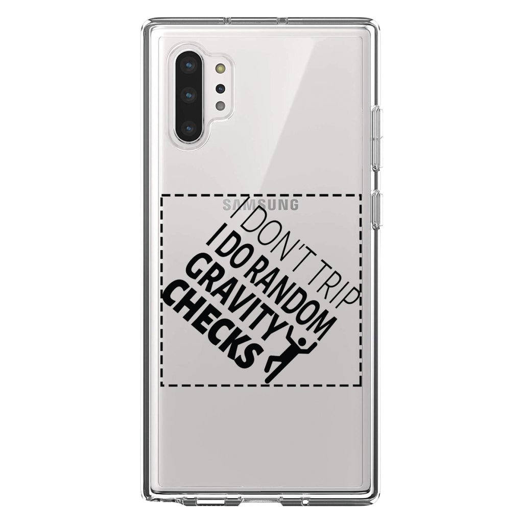 I Don't Trip I Do Random Gravity Checks Clear Shockproof iPhone Case, view 10