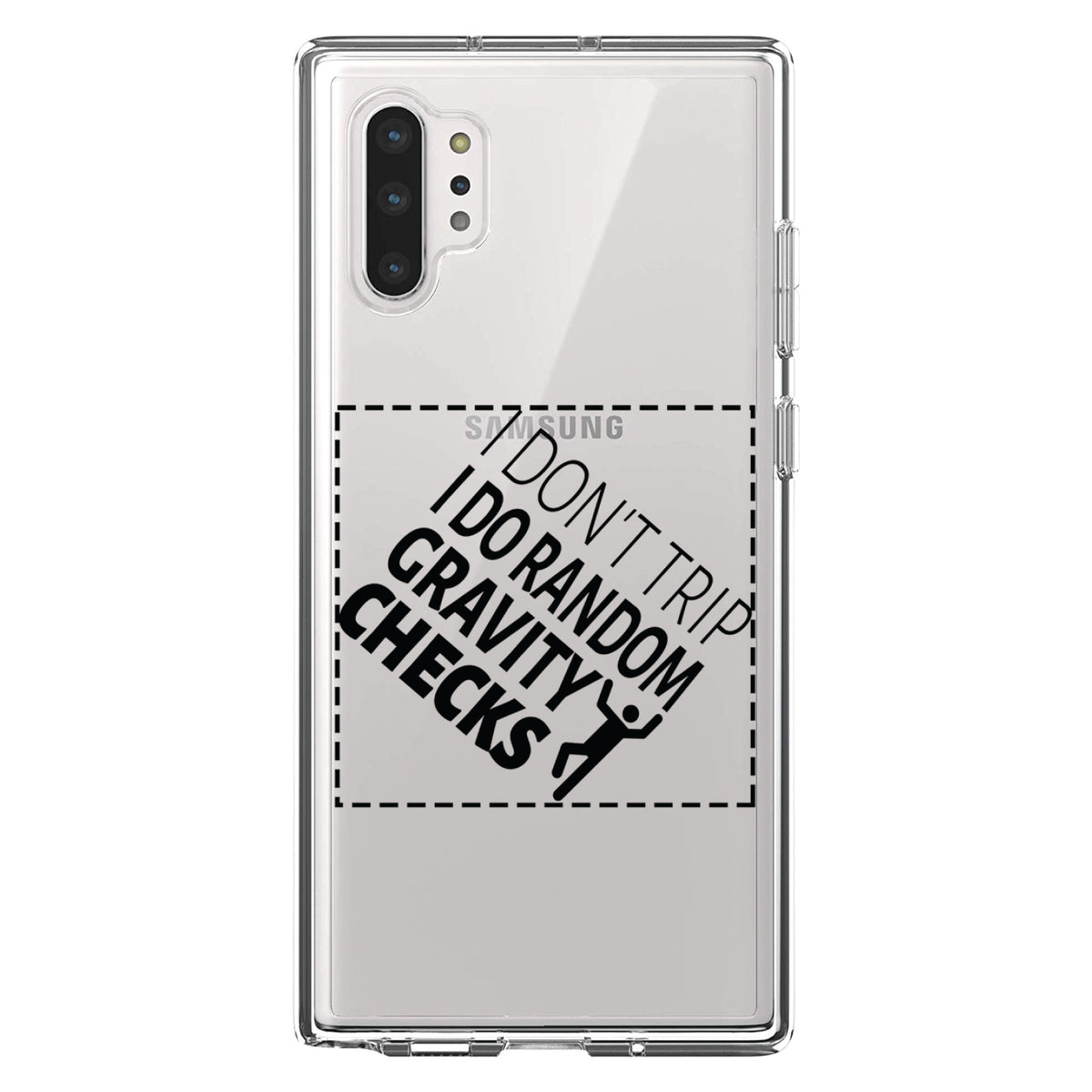 I Don't Trip I Do Random Gravity Checks Clear Shockproof iPhone Case, view 10