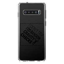 DistinctInk® Clear Shockproof Hybrid Case for Apple iPhone / Samsung Galaxy / Google Pixel - I Don't Trip I Do Random Gravity Checks