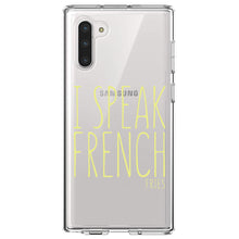 DistinctInk® Clear Shockproof Hybrid Case for Apple iPhone / Samsung Galaxy / Google Pixel - I Speak French
