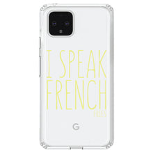 DistinctInk® Clear Shockproof Hybrid Case for Apple iPhone / Samsung Galaxy / Google Pixel - I Speak French