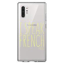 DistinctInk® Clear Shockproof Hybrid Case for Apple iPhone / Samsung Galaxy / Google Pixel - I Speak French