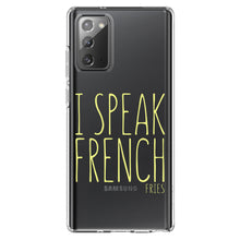 DistinctInk® Clear Shockproof Hybrid Case for Apple iPhone / Samsung Galaxy / Google Pixel - I Speak French