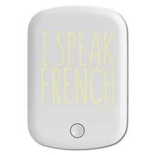 DistinctInk Magnetic Battery Pack, Wireless Portable Charger with USB-C Cable, Compatible with MagSafe iPhone 14 / 13 / 12 Series - I Speak French