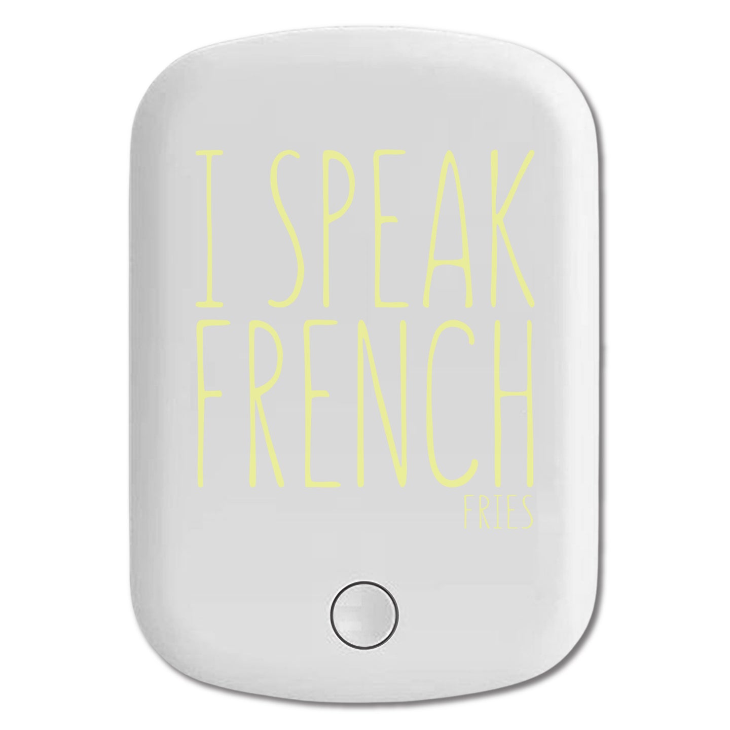 DistinctInk Magnetic Battery Pack, Wireless Portable Charger with USB-C Cable, Compatible with MagSafe iPhone 14 / 13 / 12 Series - I Speak French