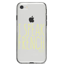 DistinctInk® Clear Shockproof Hybrid Case for Apple iPhone / Samsung Galaxy / Google Pixel - I Speak French