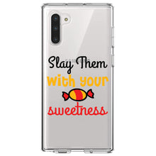 DistinctInk® Clear Shockproof Hybrid Case for Apple iPhone / Samsung Galaxy / Google Pixel - Slay Them With Your Sweetness