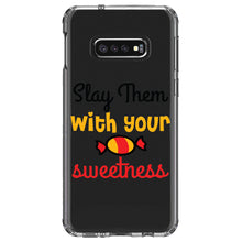 DistinctInk® Clear Shockproof Hybrid Case for Apple iPhone / Samsung Galaxy / Google Pixel - Slay Them With Your Sweetness