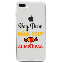 DistinctInk® Clear Shockproof Hybrid Case for Apple iPhone / Samsung Galaxy / Google Pixel - Slay Them With Your Sweetness