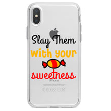 DistinctInk® Clear Shockproof Hybrid Case for Apple iPhone / Samsung Galaxy / Google Pixel - Slay Them With Your Sweetness