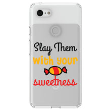 DistinctInk® Clear Shockproof Hybrid Case for Apple iPhone / Samsung Galaxy / Google Pixel - Slay Them With Your Sweetness