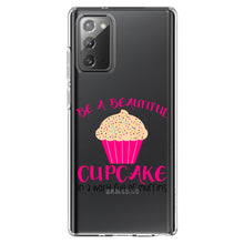 DistinctInk® Clear Shockproof Hybrid Case for Apple iPhone / Samsung Galaxy / Google Pixel - Be a Beautiful Cupcake in a World of Muffins